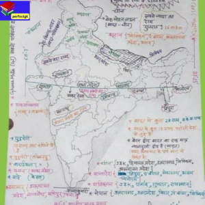 भारत का क्षेत्रफल|अन्य नाम|विस्तार|अंतरराष्ट्रीय सीमा|दर्रे|अपवाह तंत्र भारत का क्षेत्रफल