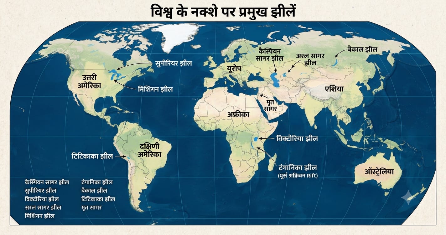 विश्व की प्रमुख झीलें